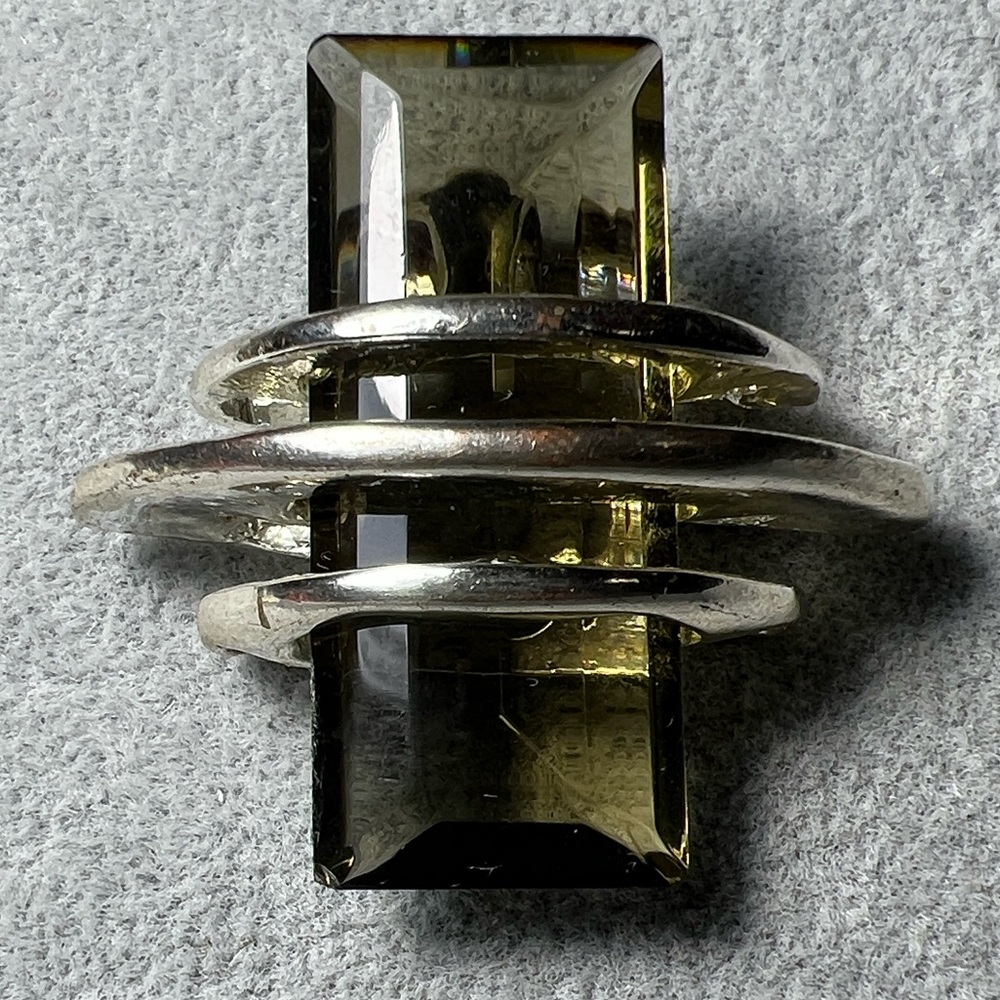 Smokey Quartz Unique Pendant Charm Jesus Mary Christ Metaphysical Healing Silver